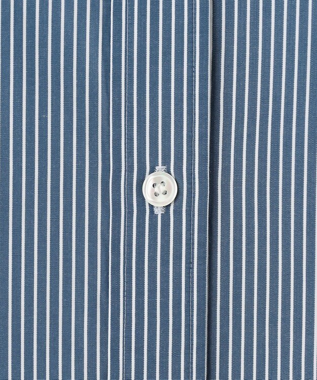 23区 L 【Oggi4月号掲載/洗える】CANCLINI クロップド シャツ マリンブルーストライプ