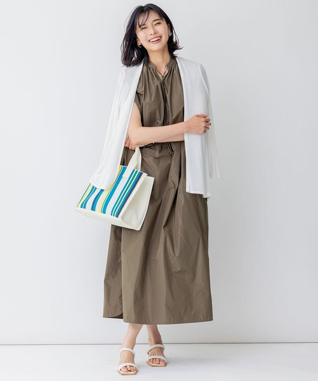 23区 ニットトートバッグ ベージュ系2