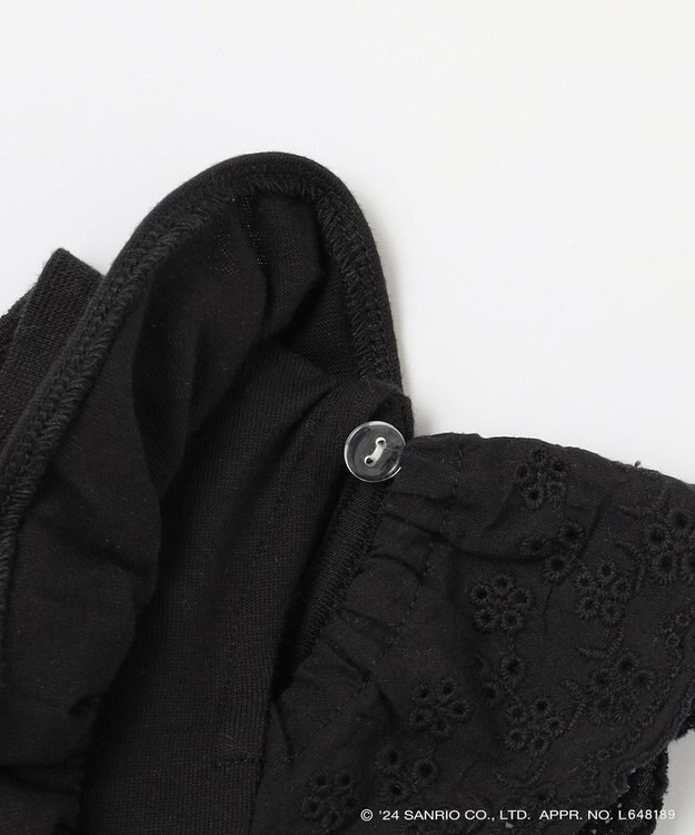 ANY KIDS 【サンリオキャラクターズ×any FAM】オン・オフショルダーチュールワンピース ブラック×クロミ