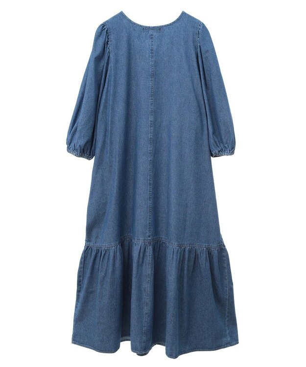 Green Parks ・ＳＵＧＡＲ　ＳＰＯＯＮ　デニムＶネックワンピース Indigo