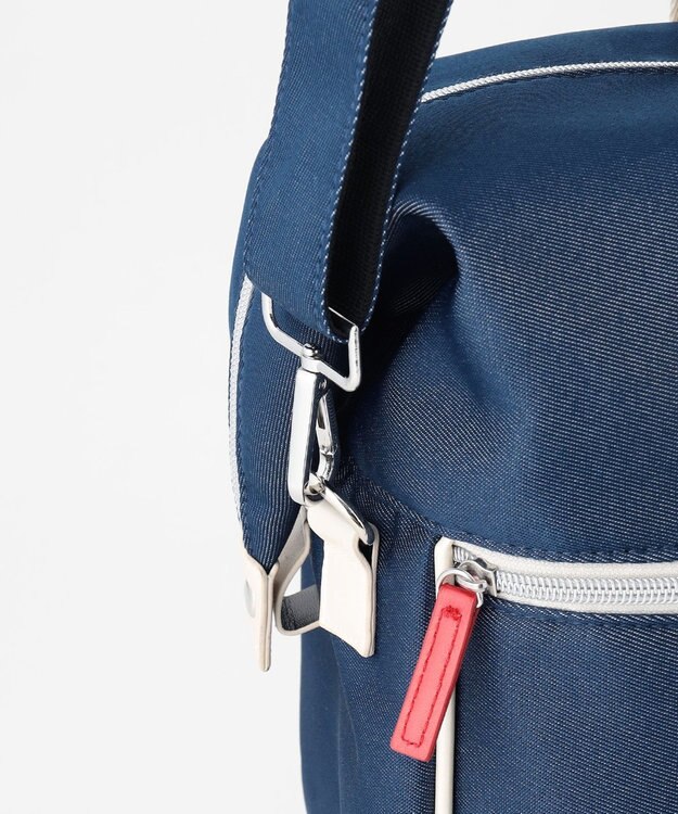 23区GOLF シューズ収納付【UNISEX】合皮×デニム調ボストンバッグ ネイビー系