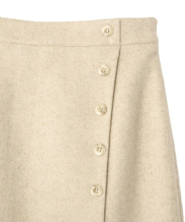 CRAFT STANDARD BOUTIQUE ラップ風Iラインスカート Light Beige