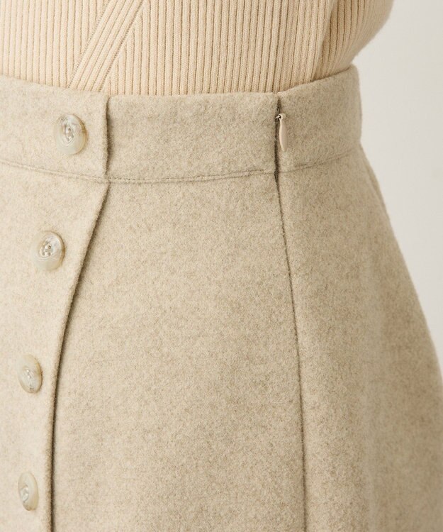 CRAFT STANDARD BOUTIQUE ラップ風Iラインスカート Light Beige