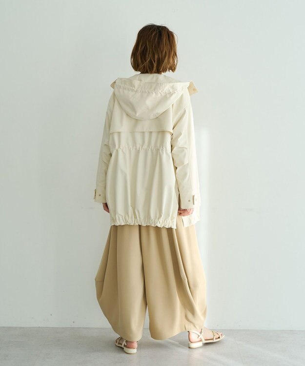YECCA VECCA [撥水/花粉ガード]ミドル丈マウンテンパーカー Ivory