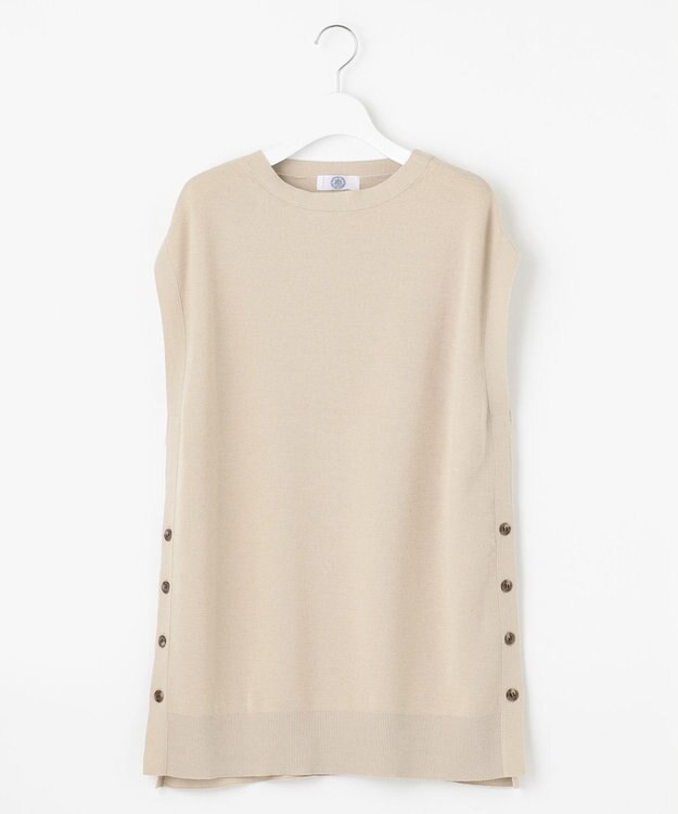 J.PRESS LADIES S 【洗える】FLORA ニットベスト ベージュ系