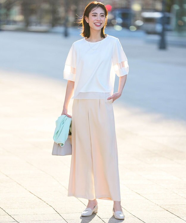 ANY SIS 【花粉リリース】ラインポイント カーディガン ミント