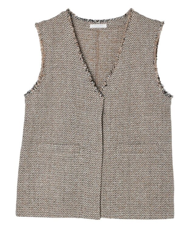 Green Parks ツイードベスト Beige