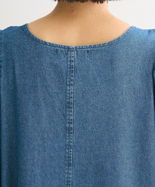 Green Parks ・ＳＵＧＡＲ　ＳＰＯＯＮ　デニムＶネックワンピース Indigo