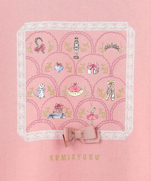 組曲 KIDS 【150-160㎝】NutsCracker トレーナー ローズ系