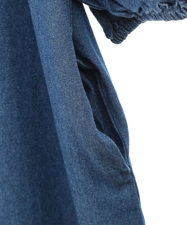 Green Parks ・ＳＵＧＡＲ　ＳＰＯＯＮ　デニムＶネックワンピース Indigo