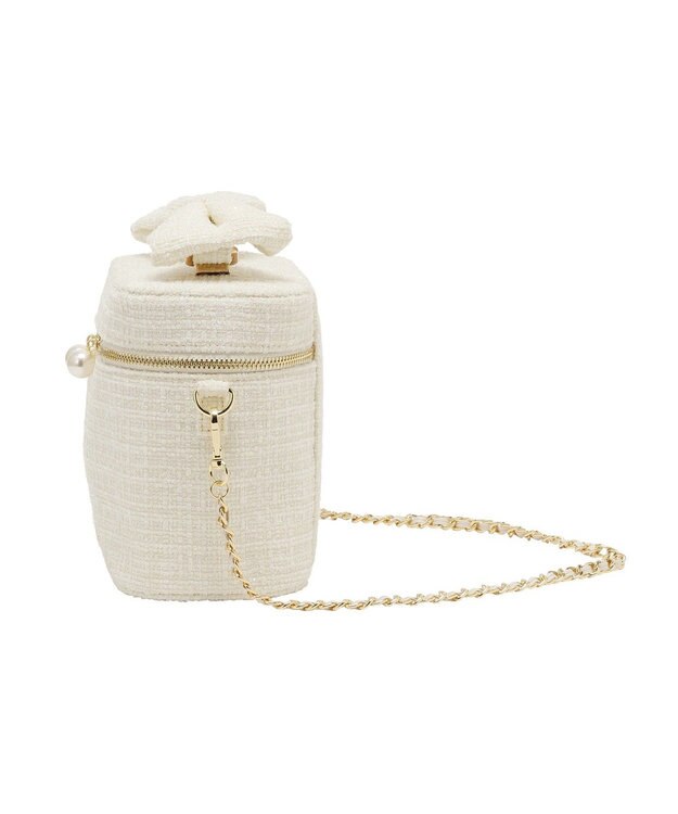 Maison de FLEUR ツイードキューブショルダーバッグ Ivory