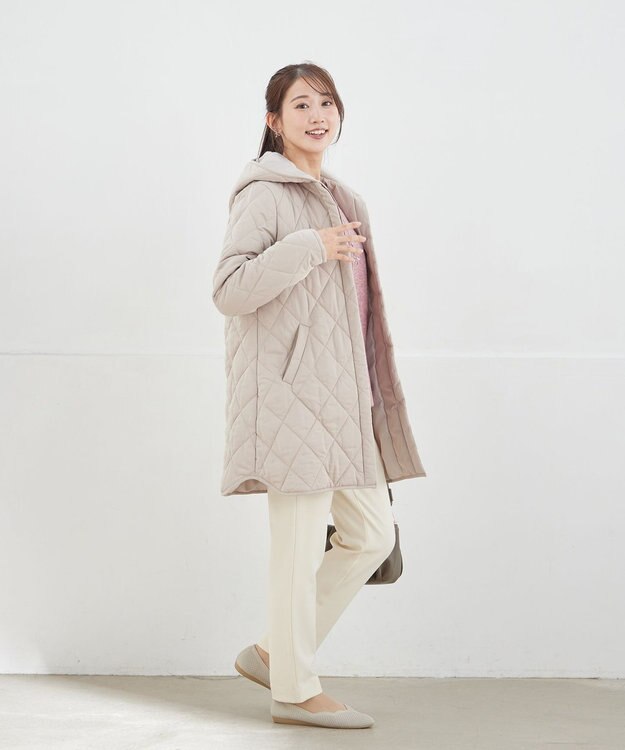 Tiaclasse 【安田美沙子さん着用・新色追加】中綿キルティングコート アイボリー