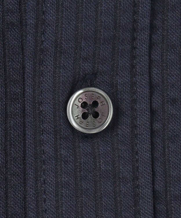 JOSEPH HOMME 【WEB・一部店舗限定】 ドライサッカーストレッチ　半袖レギュラーカラーシャツ ネイビー系