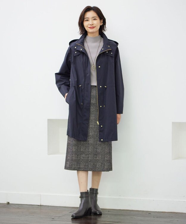 J.PRESS LADIES 【洗える】チェック ジャカード ナロー スカート ブラウン系5