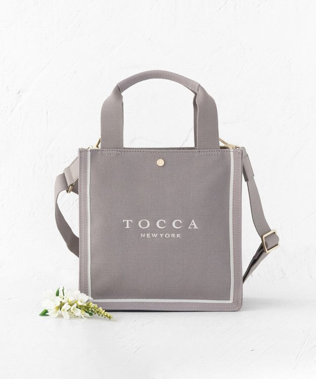 TOCCA 【WEB限定】TABLEAU BAG キャンバスバッグ ライトグレー系