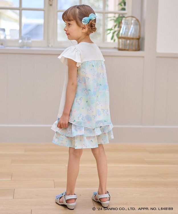 ANY KIDS 【サンリオキャラクターズ×any FAM】フリルショートパンツ サックスブルー×シナモロール