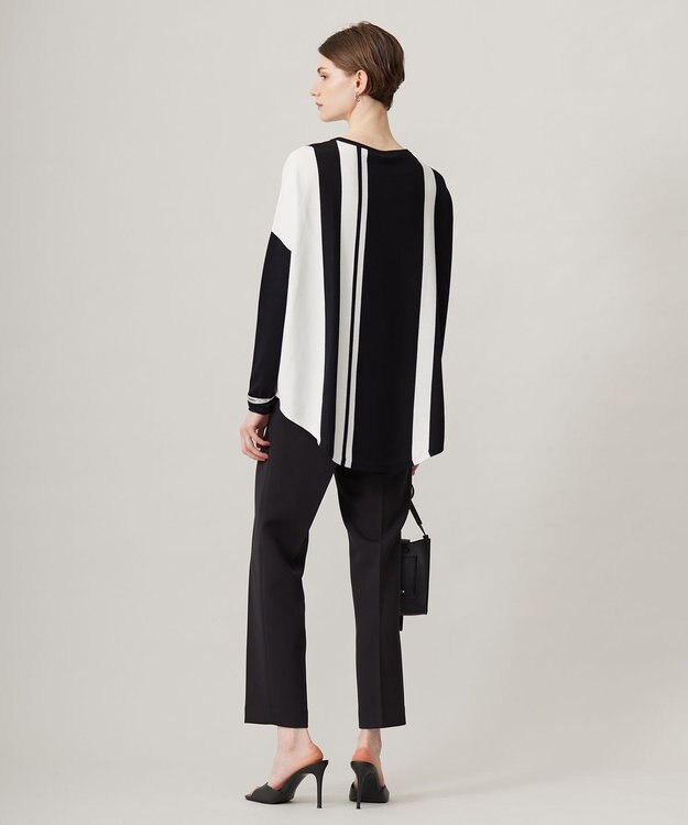 ICB 【洗える】トリプルクロスツイル スティックパンツ ブラック系