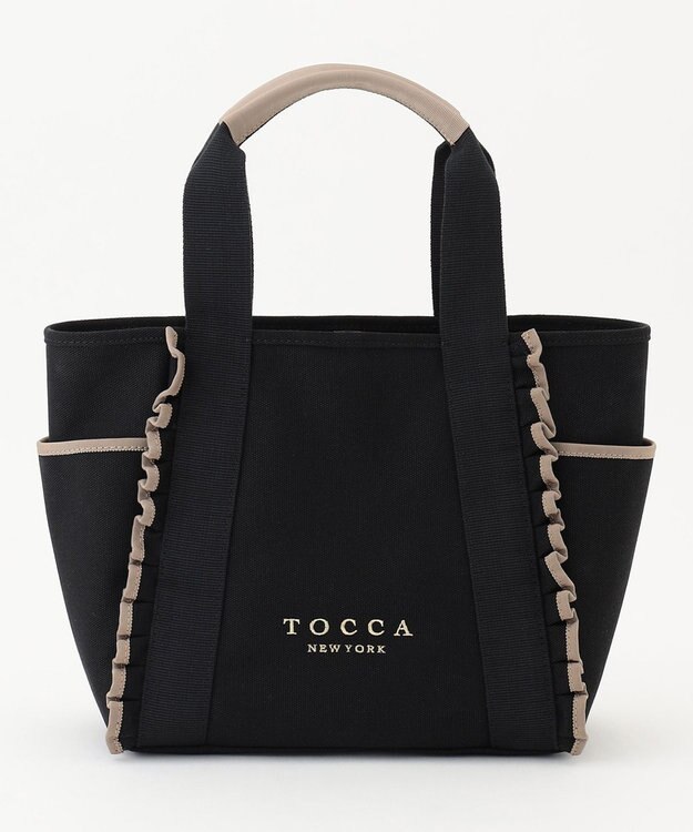 TOCCA FRILL CANVASTOTE キャンバストートバッグ ブラック系