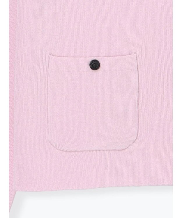 Te chichi 総針衿付きジャケットカーディガン ピンク