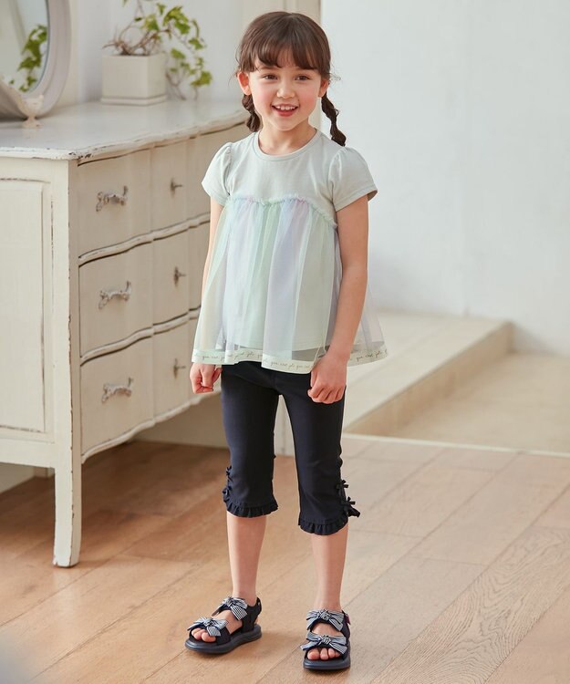 ANY KIDS レインボー チュール チュニック ミント系