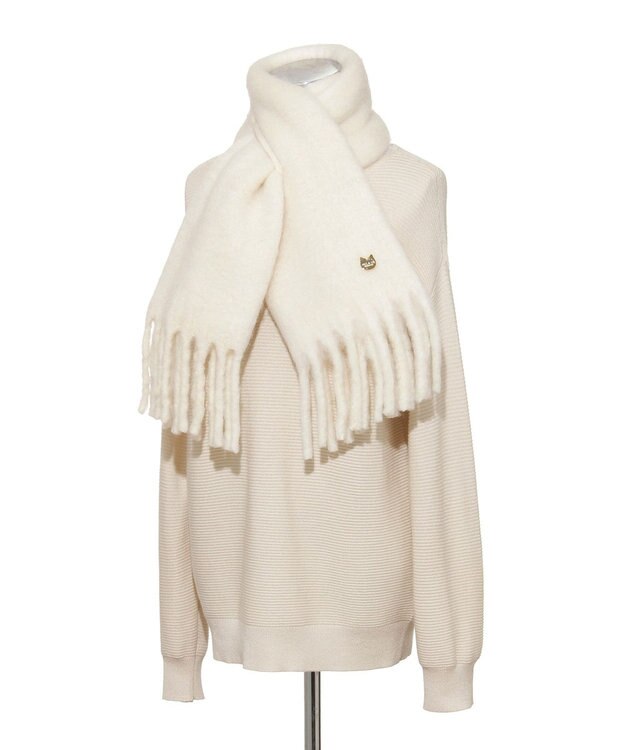 MOONBAT PAUL&JOE ACCESSOIRES(ポール&ジョー) ボリュームマフラー 無地 オフホワイト