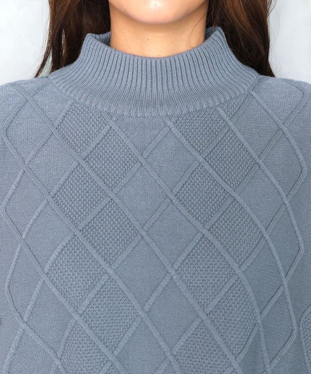 Tiaclasse 【2点セット】ケーブルトップス＆ニットワンピースセット ライトブルー