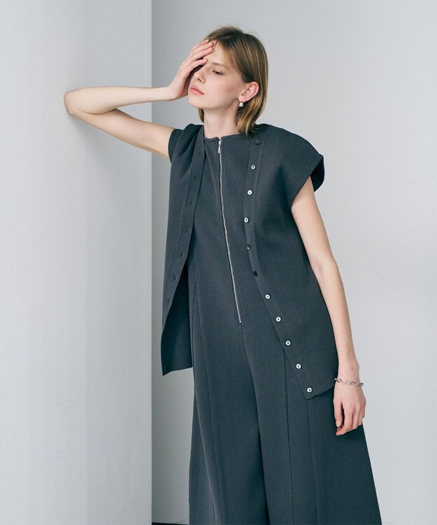 uncrave スムースニット 2WAYジレ スレート