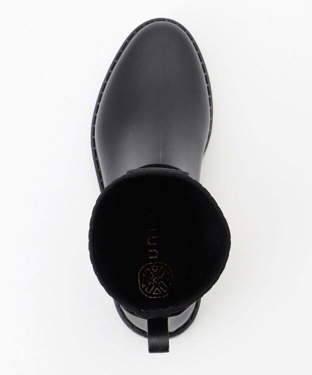 23区 UNISA サイドゴア ショートレインブーツ ブラック系