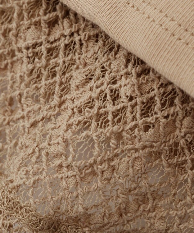 earth music&ecology レースレイヤードドレーププルオーバー Mocha