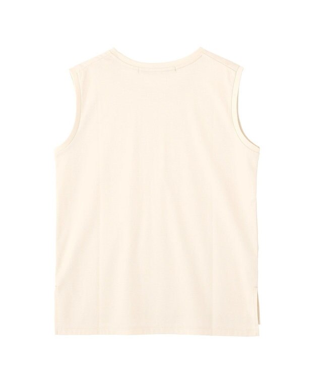 YECCA VECCA コットンスムースノースリーブトップス Off White