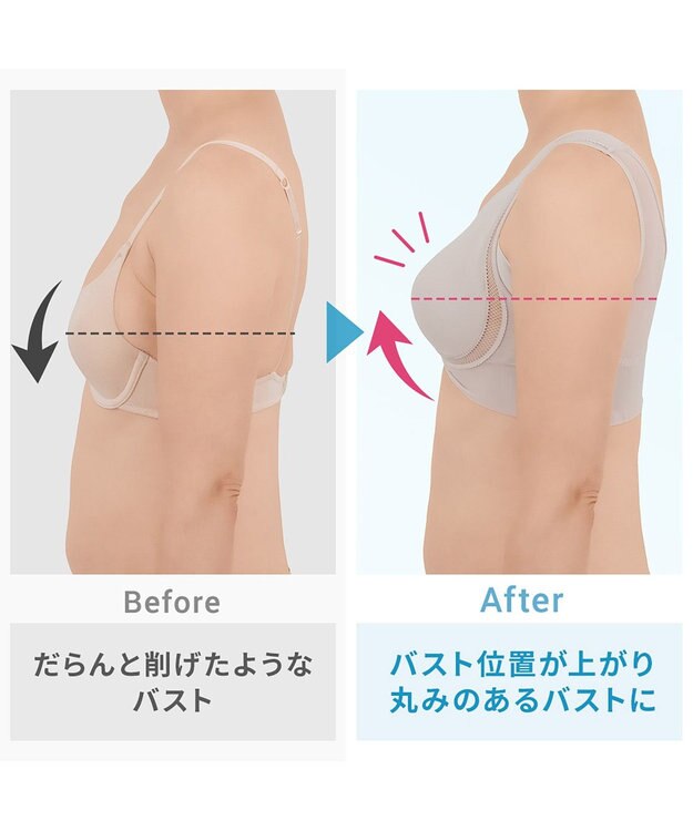 BRADELIS New York 【Yukine inc. 】ゆきねえモアソフト快適ホールドブラ24  接触冷感 ノンワイヤーでラクに補正 ブラジャー YH124201 クリームベージュ