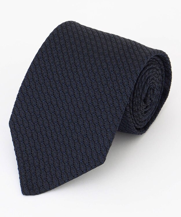 J.PRESS MEN 【JAPANESE SILK FRESCO TIE COLLECTION】無地ネクタイ ネイビー系