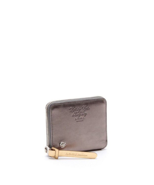 A.D.M.J. エリーゼ/バイカラースモールウォレット ガンメタ