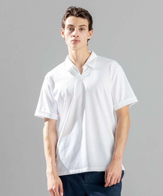 JOSEPH HOMME コットンナイロンテリー　スキッパー ホワイト系