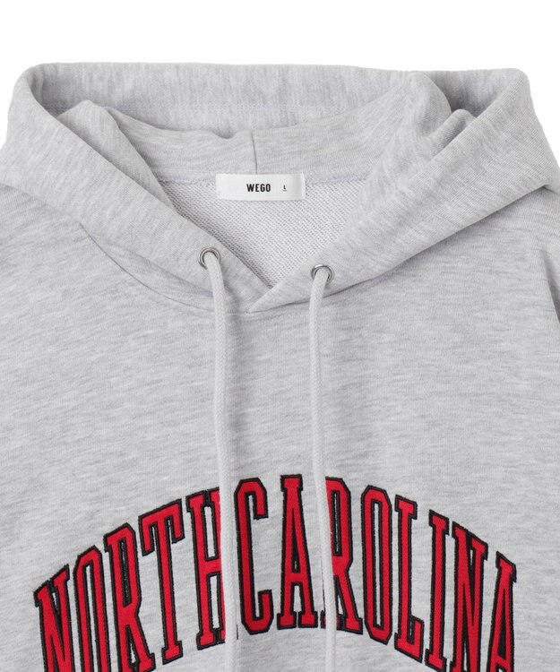 WEGO 【ユニセックス着用ITEM】ワッペンロゴパーカー アッシュグレー