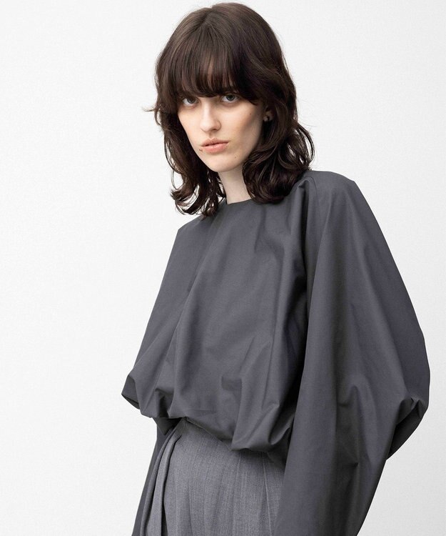 NAVE 【Nave】コットンブロード ブラウス スレート系