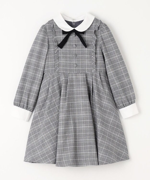 ANY KIDS 長袖 ワンピース グレンチェック