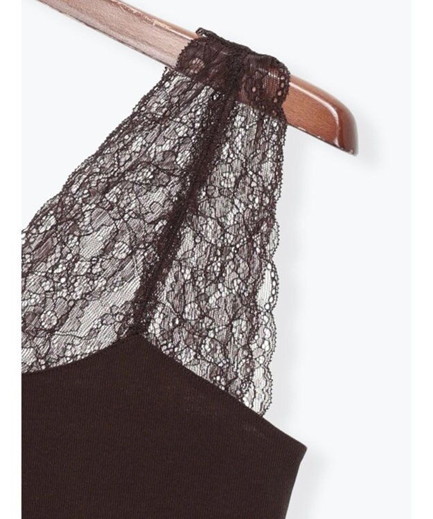 Te chichi 前後2WAYレースネックタンクトップ ブラウン