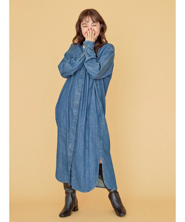 AMERICAN HOLIC デニムシャツワンピース Indigo