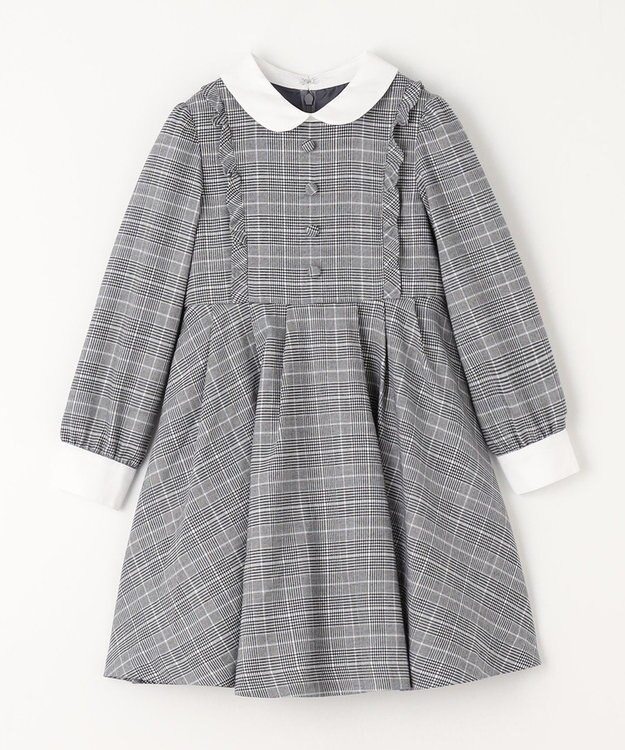 ANY KIDS 長袖 ワンピース グレンチェック