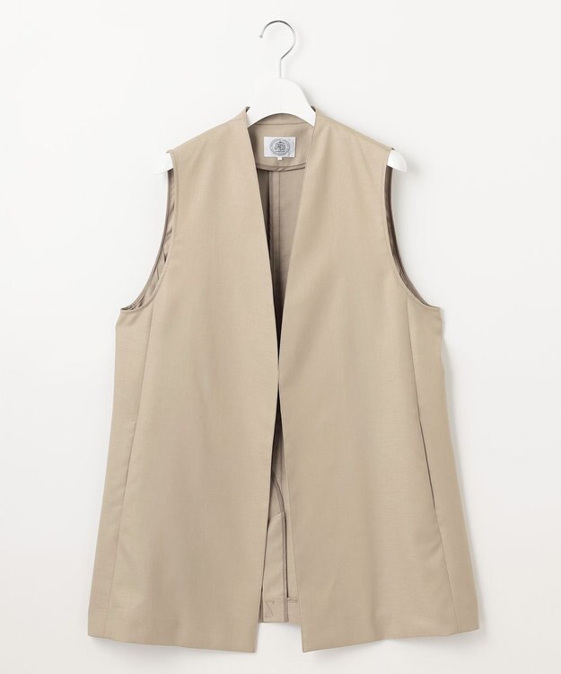 J.PRESS LADIES L 【セットアップ対応・洗える・UV加工・吸水速乾】OXIJEWELストレッチ ジレ ベージュ系