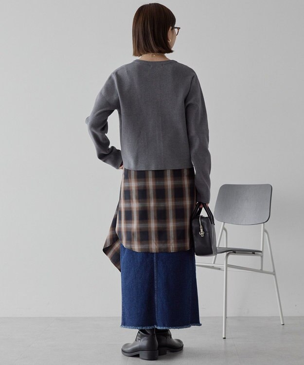 AMERICAN HOLIC バイパチリングドットニットカーディガン Gray Mixture