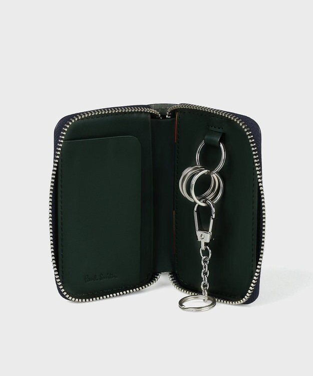 Paul Smith ブライトストライププラー スマートキー&カードケース ブラック