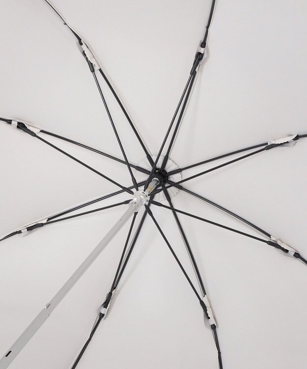 MOONBAT PAUL&JOE ACCESSOIRES (ポール&ジョー) 晴雨兼用日傘 長傘 ワンポイントクリザンテームフリル 一級遮光 遮熱 UV オフホワイト