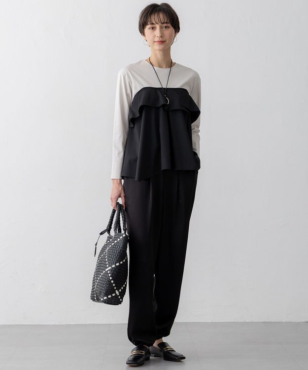 23区 【Oggi3月号掲載】メッシュ スクエア トートバッグ ブラック系