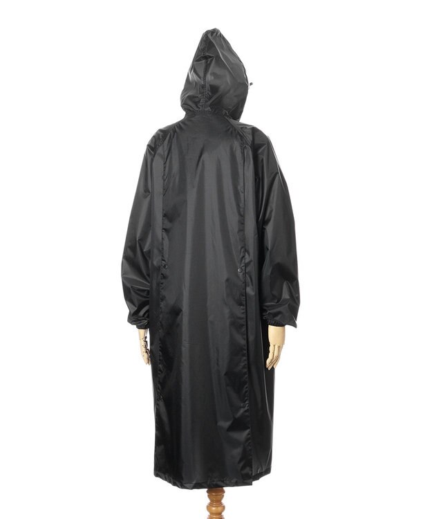 MOONBAT FLAT PURE サイクルコート 無地 自転車 リュック対応 ユニセックス 収納袋付き Mサイズ ブラック