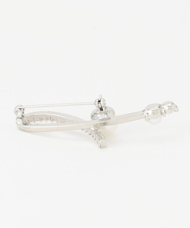 ANY SIS ドロップパール調 ブローチ シルバー