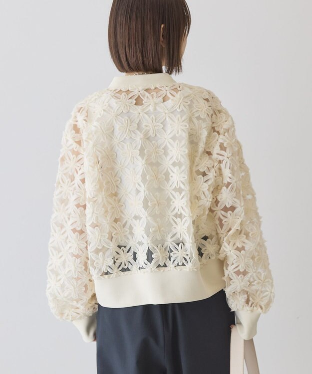 AMERICAN HOLIC アートレースカーディガン Light Yellow