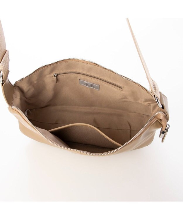 UNBILLION カシュカシュ cachecache / 横長ソフトショルダーバッグ ベージュ