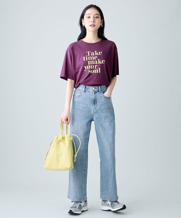 ANY L ANYファンクションロゴTシャツ パープル